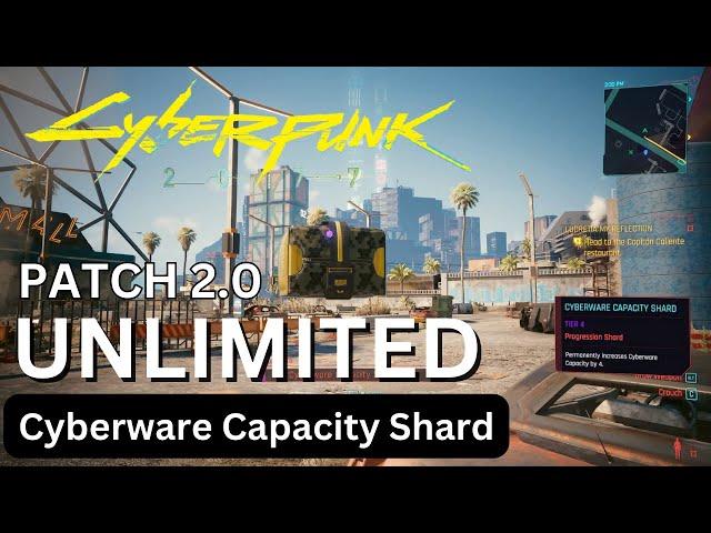 Unlimited Cyberware Capacity Shard And Money Glitches - Cyberpunk 2077 2.0