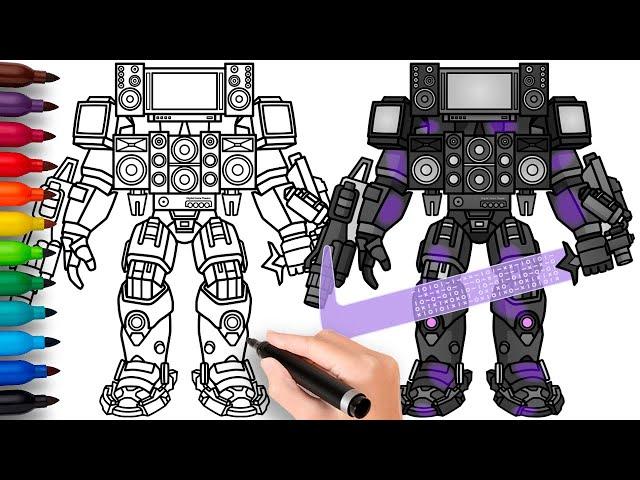 HOW TO DRAW NEW SUPER UPGRADED TITAN TV MAN | Skibidi Toilet Garry's Mod - Easy Step by Step Drawing