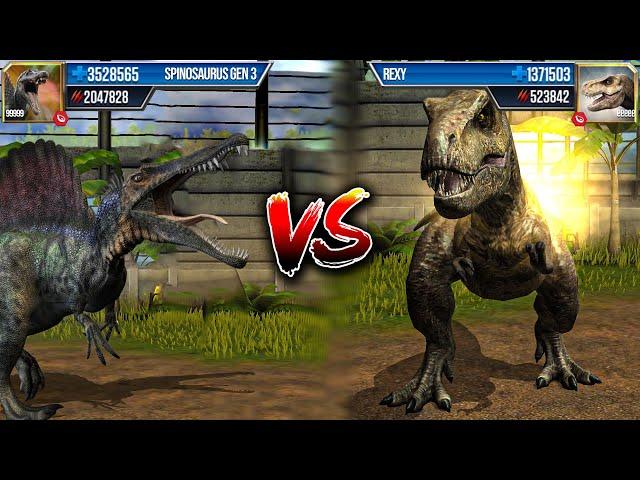 GEN 3 vs REXY MAX LEVEL 999 | Jurassic World: The Game
