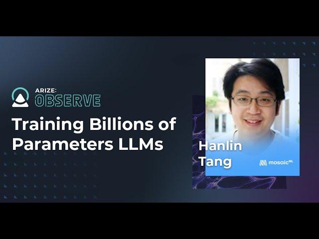 Training Billions of Parameter LLMs with MosaicML