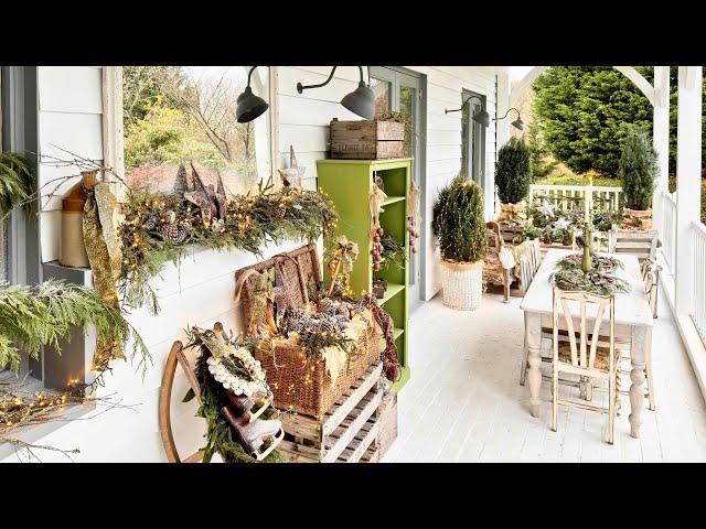 PORCH Christmas Decorating IdeasNatural Christmas DecorRustic Elegance