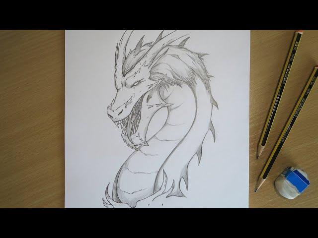 How to Draw a Dragon | Majestic & Realistic Dragon Drawing Tutorial | Learn to Draw