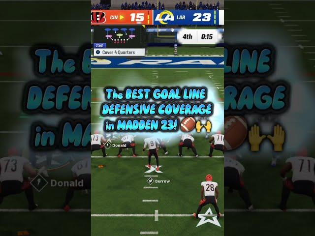 The BEST Goal Line DEFENSIVE Coverage in MADDEN 23! #madden23