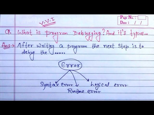 Program Debugging in C/C++ | What is syntax, runtime and logical errors with example program