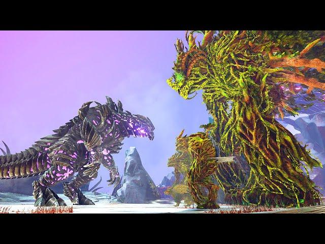 TEAM NATURAL vs. ALPHA KING TITAN | ARK Kaiju Battle 