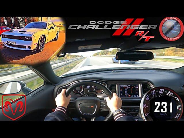 Dodge Challenger R/T V8 5.7 HEMI 381 HP Sound & Acceleration TOP Speed drive on German Autobahn