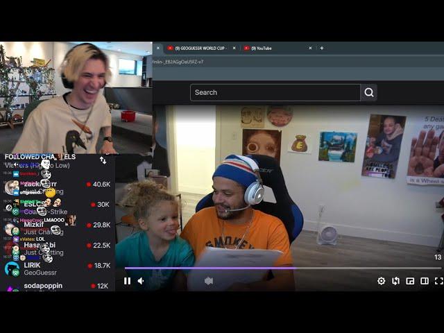 xQc Dies Laughing at Deadbeat Dad Getting Mocked by his Daughter for Not Having a Job