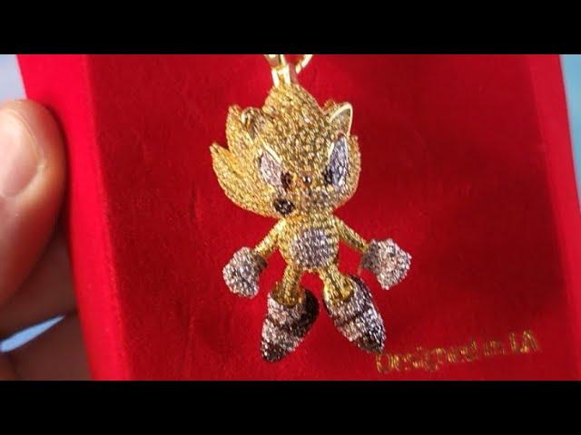 Gold Plated Super Sonic King Ice Necklace