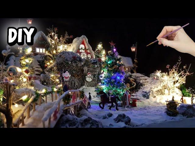 I have dreamed of doing this for a long time. New Year's village. Christmas village. DIY