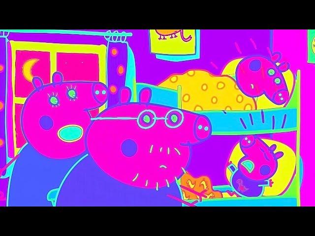 George Pig Crying In Bed | Video Effects (Robot,Cinema,Reverse) And Other Effects