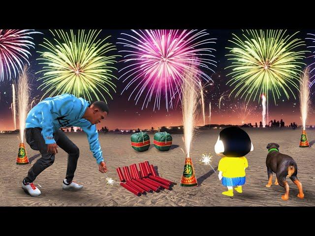 GTA 5 - FRANKLIN and SHINCHAN Celebrate DIWALI Fireworks In GTA 5!