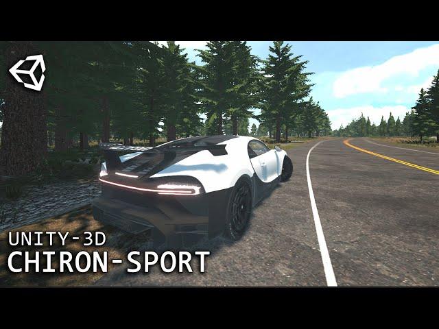 Unity Racing Game Demo - Bugatti Chiron Supersport (Realistic Engine Sound)