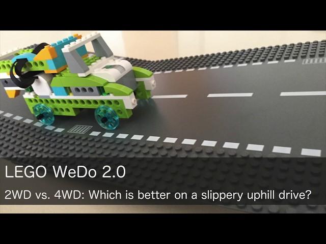 LEGO WeDo 2.0 2WD vs. 4WD: Which is better on a slippery uphill drive?