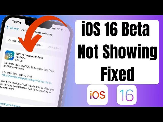 Fix iOS 16 Beta Not Showing | iOS 16 Developer Beta Not Showing in iPhone & iPad Fixed