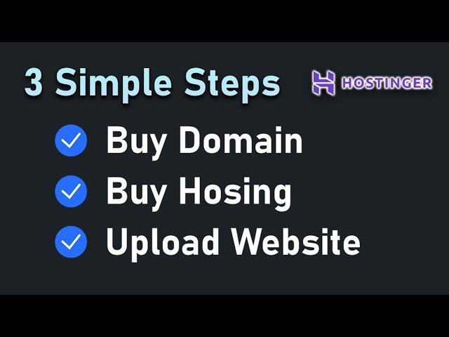 Buy Website Domain + Hosting | step by step guide | hostinger.com