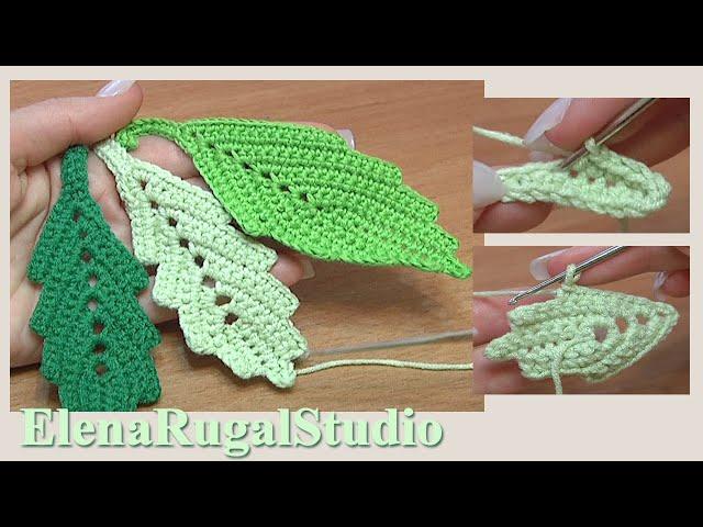 Crochet Leaf Earrings