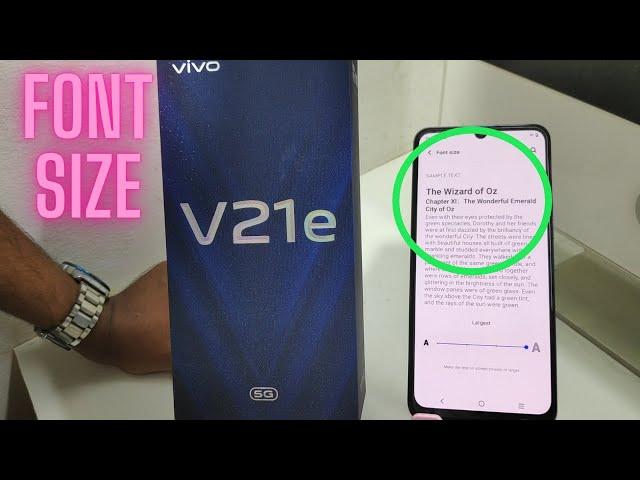 How to change font size and font style in VIVO V21E| How to change font size and style on Vivo V21e