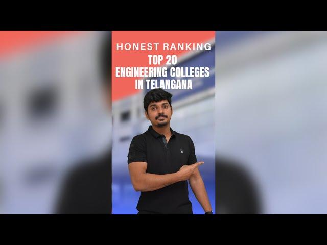 Top 20 Engineering Colleges in Telangana  | Honest Ranking | TS EAMCET/EAPCET 2024