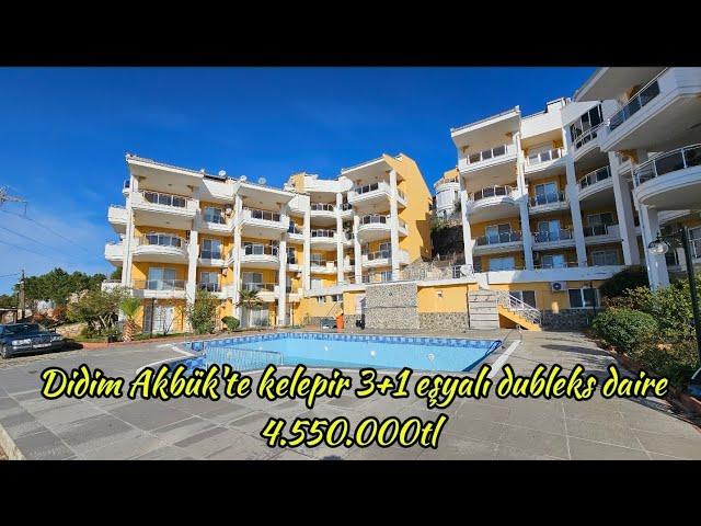 Didim Akbük'te kelepir Elit havuz'lu site içinde 3+1 full eşyalı manzaralı dubleks daire