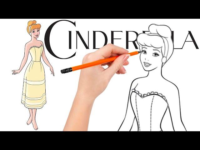 How to Draw Princess Cinderella