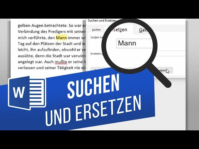 Suchen und Ersetzen von Text in Word | "Suchen und Ersetzen" Funktion