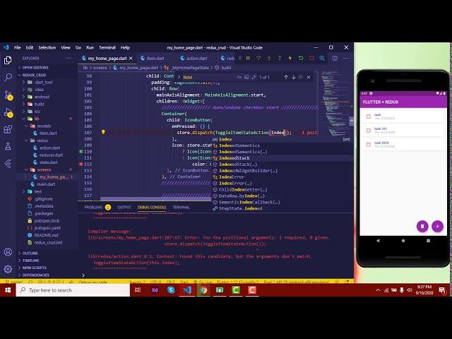 04. Flutter redux state management todo app tutorial | The final video