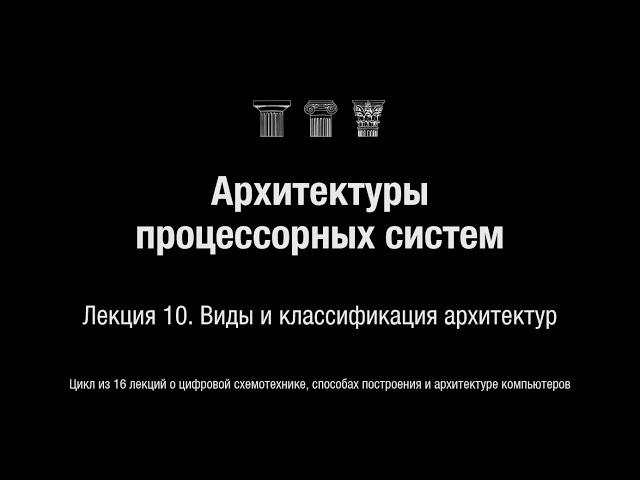 АПС Л10. Виды и классификация архитектур