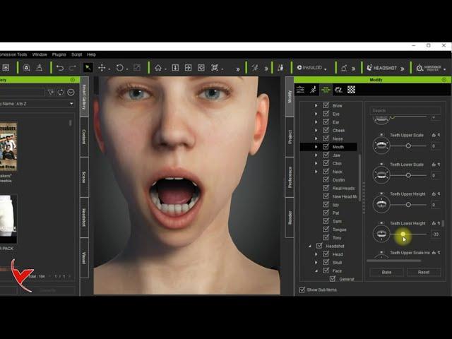 Making vampire teeth with Character Creator (CC3) and 3D Coat