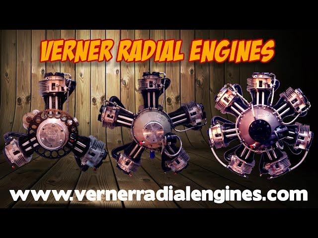 Verner Radial Engines, Verner Scarlett 3VW, Scarlett 5 Series, Scarlett 7 Series, radial engines.