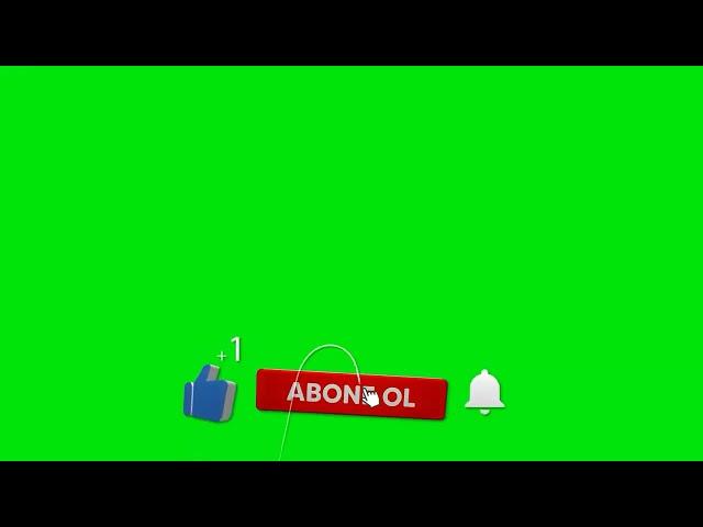 Abone Ol Like At Bildirimleri Aç Animasyonu Green Screen