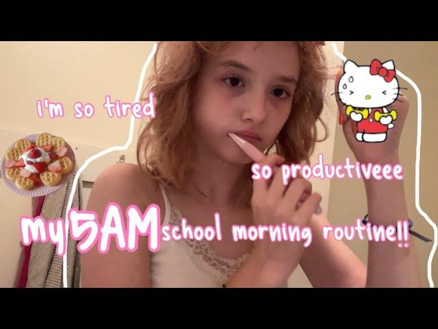 my PRODUCTIVE 5am high school morning routine *JUNIOR edition*