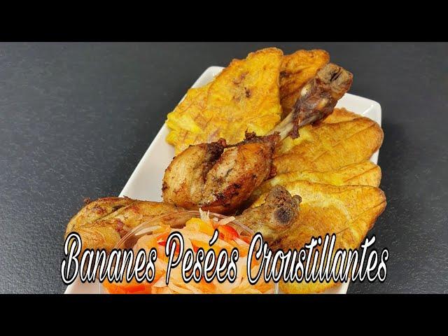 #30 Recette Bananes pesées Haïtien, How To Make Haitian Fried Plantains,Bannann Peze,Vegan, 1/2.