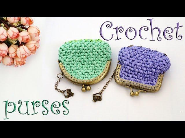  Crochet clasp purses presentation  Crochetka design studio  Вязаные кошельки