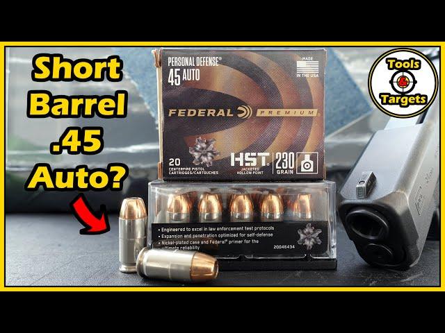 Short & Thick...Can It Do The Trick? Federal HST .45 ACP Self-Defense AMMO Test!