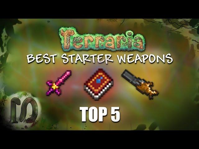 Terraria 1.3.5 - Top 5 BEST STARTER (pre-hardmode) WEAPONS (OVERPOWERED) - DEFEAT ANY PHM BOSS