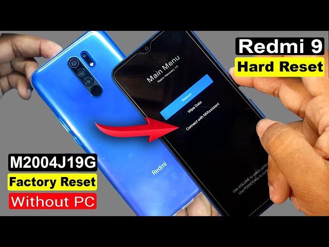 Redmi 9 (M2004J19G) Hard Reset & Factory Reset | Redmi 9 Pattern Unlock | MIUI 12 (Without PC)