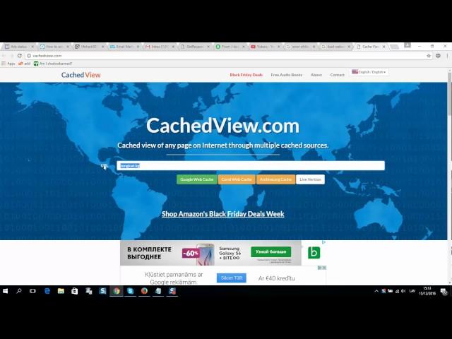 How to load website from cache - Load old version of website