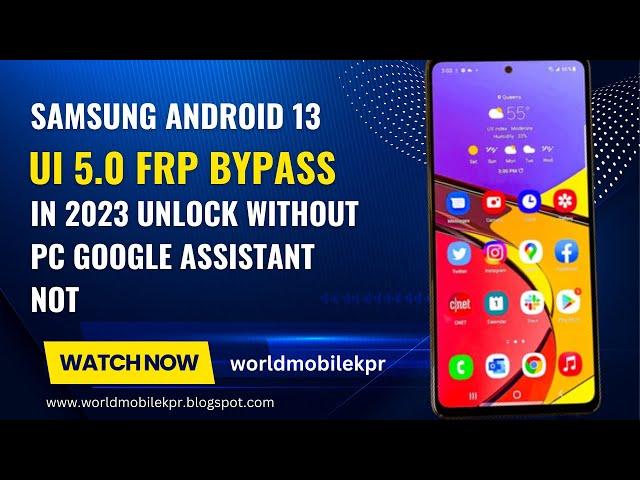 All samsung android 13 ui 5.0 frp bypass unlock google account 2023 without pc.