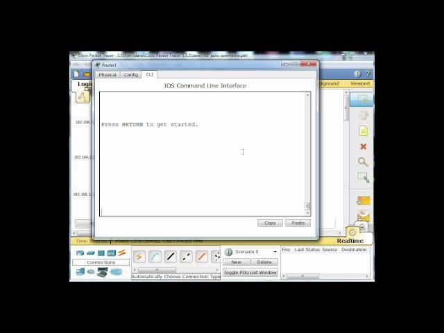 RIPv1 auto summary routes with Packet Tracer - Part 1