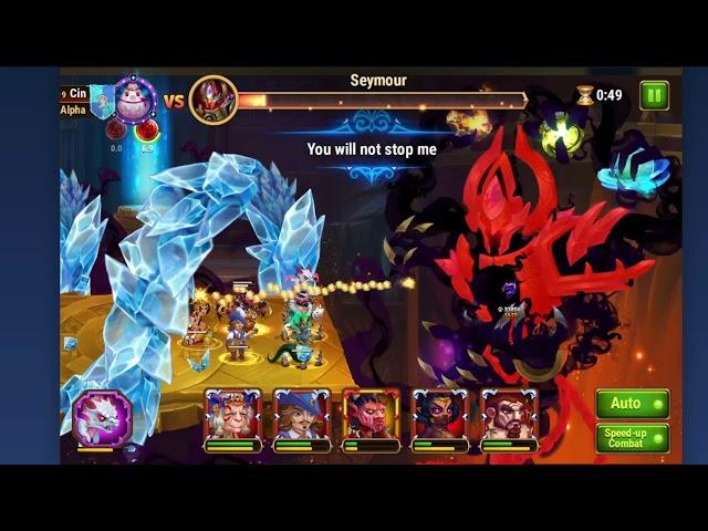 Hero Wars - Eternal Darkness -  Beating Seymour on Auto mode 