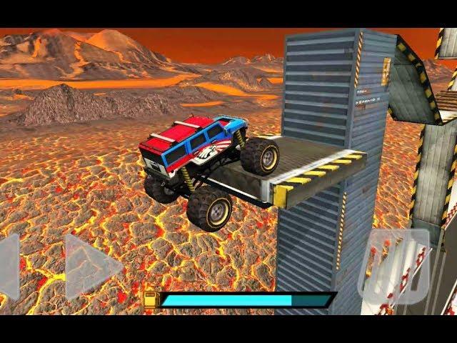 Crazy Monster Bus Stunt Race 2 "Map Volcano" 4x4 Monster Truck Android Gameplay #2