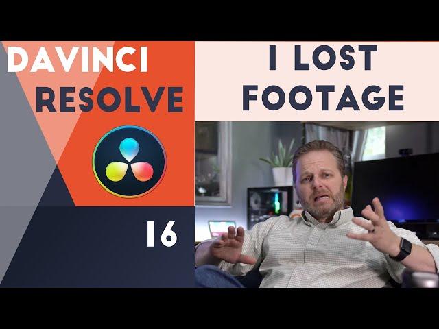 I lost footage - How I now recover and backup - Davinci Resolve 16