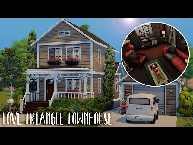 Love Triangle Townhouse  Collab w/@RachelPedd & @Gryphi...(Sims 4 Speed Build)