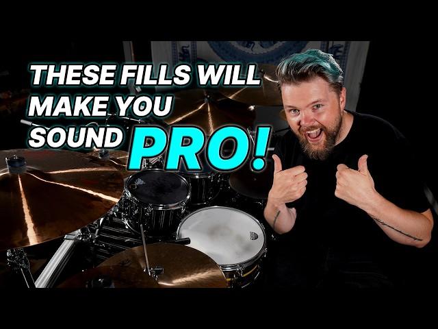 3 PRO-SOUNDING Beginner Drum Fills! | DRUM LESSON - That Swedish Drummer