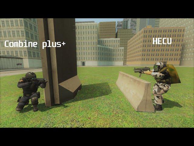 Garry's mod npc war - Combine Plus+ versus HECU (Gmod Npc Battle)