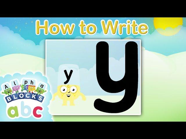 @officialalphablocks - Learn How to Write the Letter Y | Straight Line | How to Write App