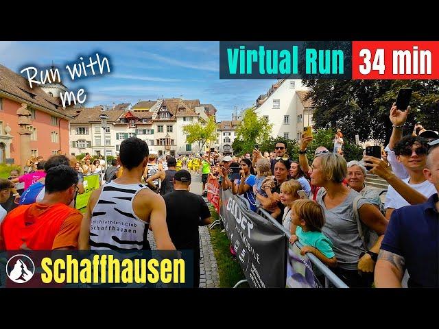 Schaffhausen City Run  Switzerland Wonderland | Treadmill Running | Virtual Run #96