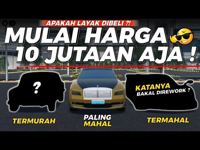 Yakin Masih Mau Beli Ini?? Kita Coba Mobil TERMURAH - TERMAHAL Di CDID V1.9.8‼️ ​​ - Roblox CDID