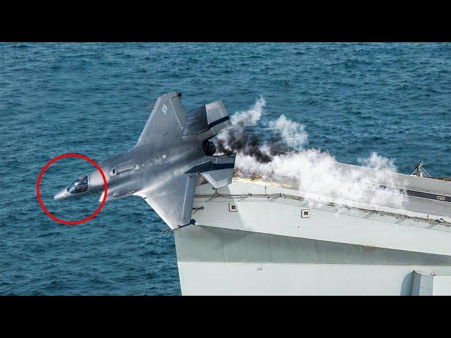 F-35B Fighter CRASHES Off HMS Queen Elizabeth Into the Sea, Then THIS Happened...