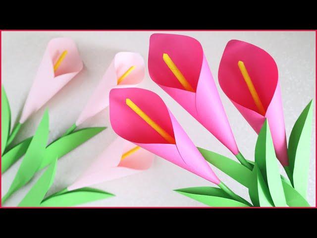  Calla Lily Flower  How to make Paper CallasOrigami DIY